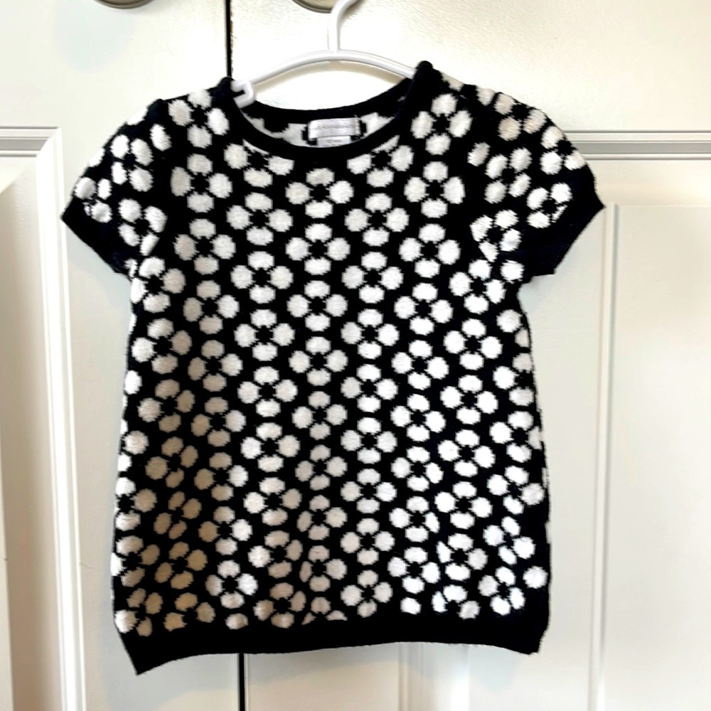 12 M Black & White Sweater Dress